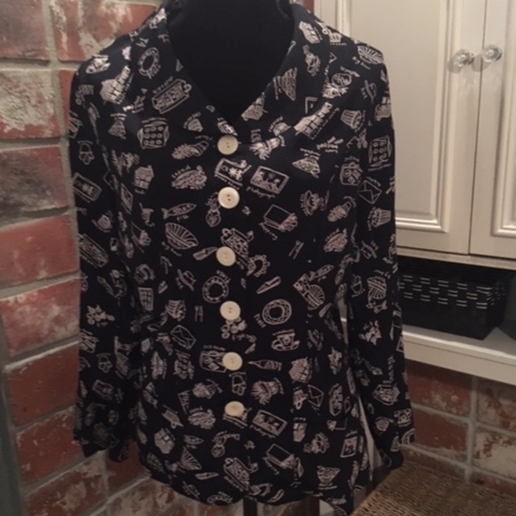 Vintage 90's LuLu Wear Patterned Shirt/Jacket - Picture 1 of 6